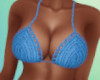 Blue Crochet Bikini Top