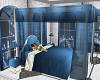 sassy blue & white bed