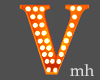 Orange Letter V