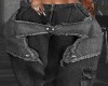 Black Cargo Jeans Pant