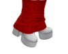 Knit Boots Red/White