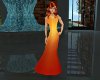 orange long formal dress