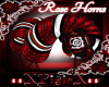 red & white rose horns