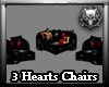 *M3M* PVC Hearts Chairs