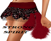 Red fur skirt