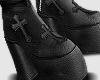 Cross leather boots