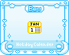 B|Holiday Calendar Badge