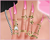 kawaii pink nails