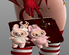 Labubus & Burgundy Purse