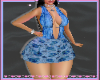 TYLA embr dress- blue