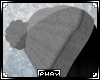 P; Light gray beanie