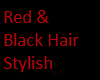 black & red Hair stylish