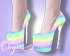O|Pastel Rainbow Heels