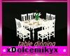 table dinning white