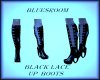 Rhinestone Black Boots