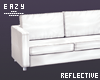 µ White Leather Sofa R