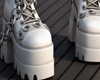 skeleton white boots