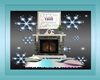 Winter fireplace & rug