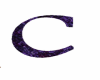 Purple Glitter letter C