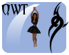 QWT SwingDress~Blk&Gry