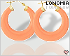 Chunky Peach Hoops