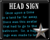 *mh* HUGE BRB head sign