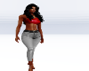 DJM Belted  Grey Capri