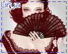 Red Lace Medieval Fan