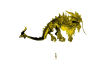 gold animated dragon