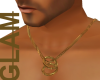 SS gold rings chain~male