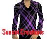 CJB. Purple plaid shirt