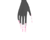 Pink Charm Heart Nails