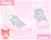 ! Pink Sneakers w/ Socks