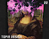 Drippy Mona Canvas