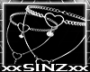 X Silver Arm Ropes Heart