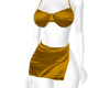 Gold Silk Mini Dress ML1