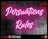 Custom Persuations Rules