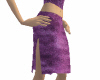 Purple double slit skirt