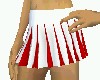 White/Red Cheer Skirt