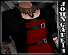 Dark Belted Coat - Red