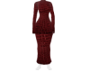 Red croc designer dress