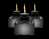 black & silver candles