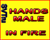 Hands in fire male