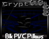 BLK PVC Skull Pillows