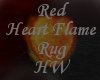 Red Heart Flame Rug