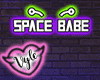 Neon Space Babe Sign