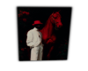 black art man red horse