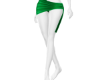 green silk skirt