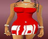 RED FUBU  DRESS