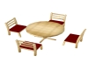B.F Red Table set